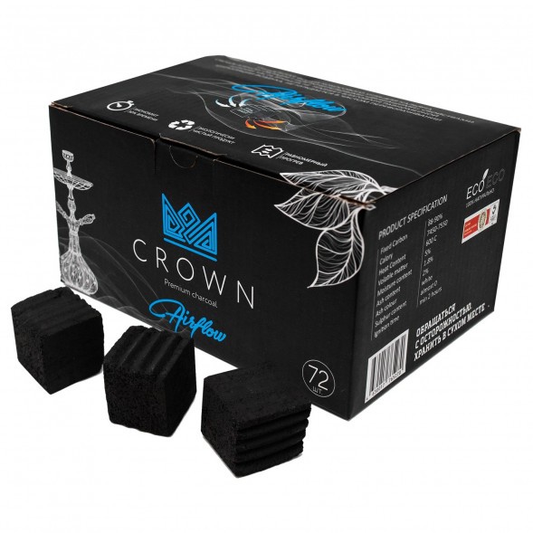 Уголь Crown Airflow (25 мм, 72 кубика) купить в Екатеринбурге