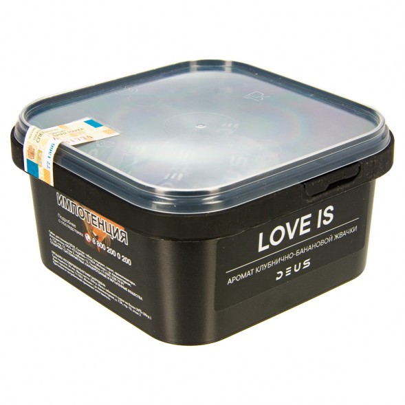 Табак Deus - Love Is (Клубнично-Банановая Жвачка, 250 грамм) купить в Екатеринбурге