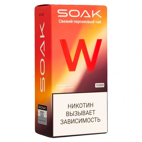 SOAK W - Свежий Персиковый Чай (10000 затяжек) купить в Екатеринбурге