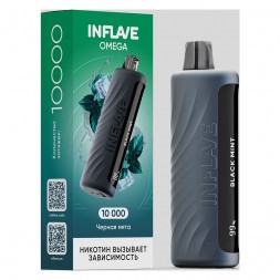 INFLAVE OMEGA - Чёрная Мята (Black Mint, 10000 затяжек)