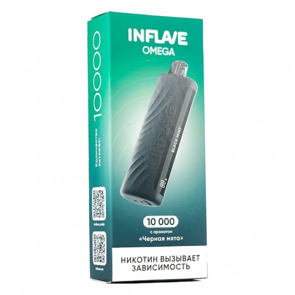 INFLAVE OMEGA - Чёрная Мята (Black Mint, 10000 затяжек) купить в Екатеринбурге