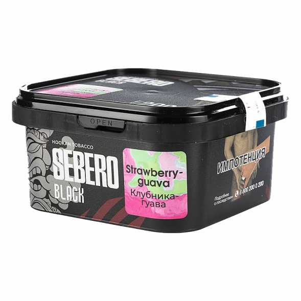 Табак Sebero Black - Strawberry Guava (Клубника и Гуава, 200 грамм) купить в Екатеринбурге