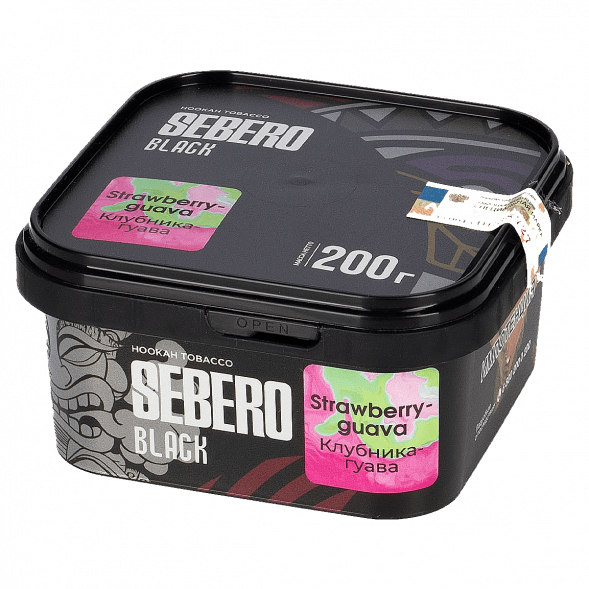 Табак Sebero Black - Strawberry Guava (Клубника и Гуава, 200 грамм) купить в Екатеринбурге