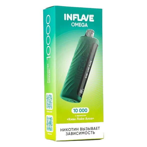 INFLAVE OMEGA - Киви Лайм Алоэ (Kiwi Lime Aloe, 10000 затяжек) купить в Екатеринбурге