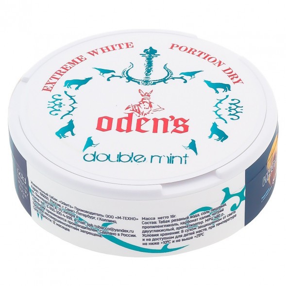 Табак жевательный ODENS - TAR Double Mint Extreme White Dry (16 грамм, Россия) купить в Екатеринбурге