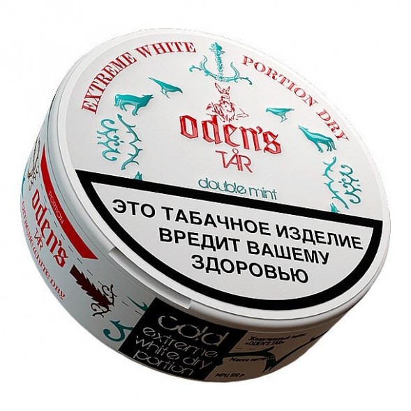 Табак жевательный ODENS - TAR Double Mint Extreme White Dry (16 грамм, Россия) купить в Екатеринбурге