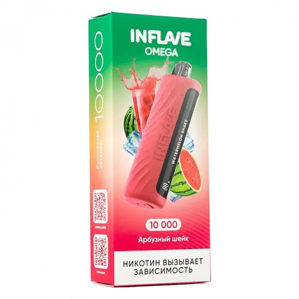 INFLAVE OMEGA - Арбузный Шейк (Watermelon Shake, 10000 затяжек) купить в Екатеринбурге