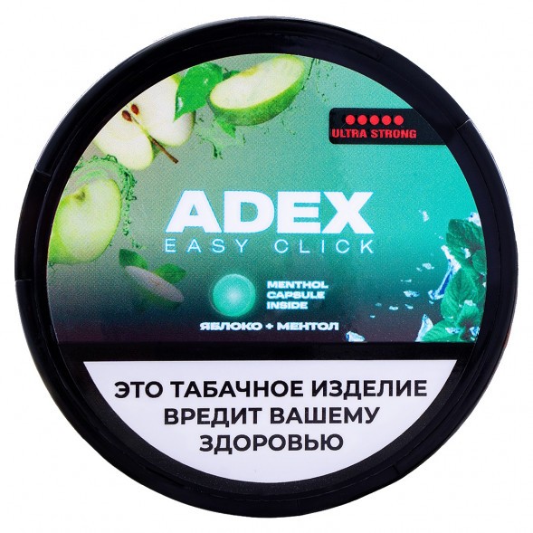 Табак жевательный ADEX ULTRA STRONG WIDE Click - Яблоко Ментол купить в Екатеринбурге