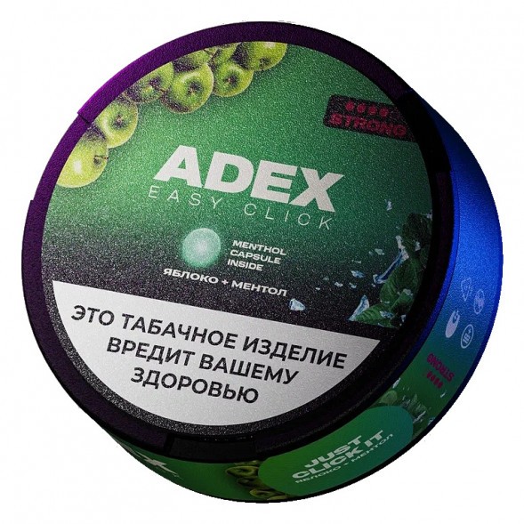 Табак жевательный ADEX ULTRA STRONG WIDE Click - Яблоко Ментол купить в Екатеринбурге