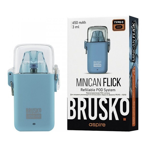Электронная сигарета Brusko - Minican Flick (Голубой) купить в Екатеринбурге