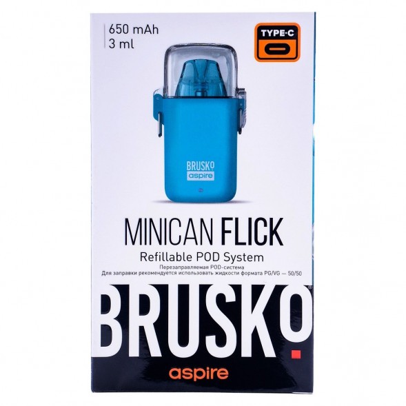 Электронная сигарета Brusko - Minican Flick (Голубой) купить в Екатеринбурге