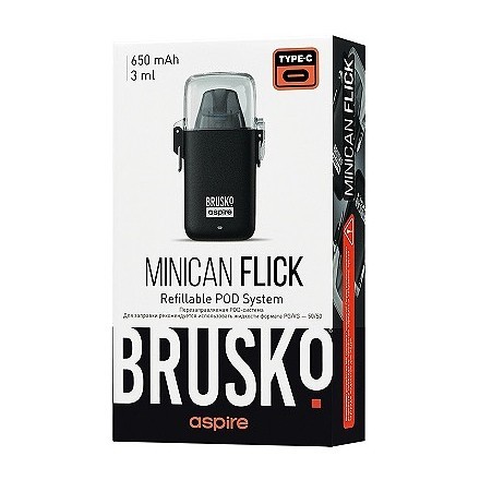 Электронная сигарета Brusko - Minican Flick (Чёрный) купить в Екатеринбурге