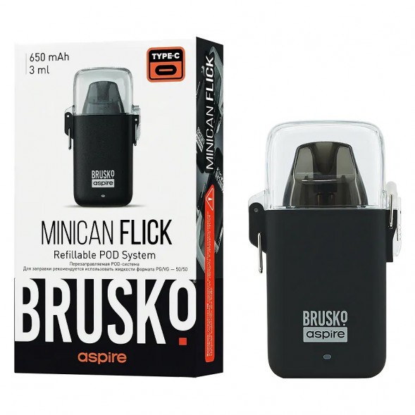Электронная сигарета Brusko - Minican Flick (Чёрный) купить в Екатеринбурге