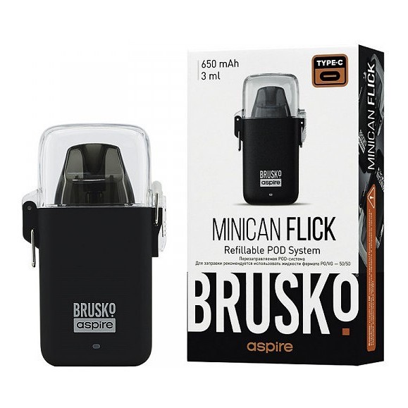 Электронная сигарета Brusko - Minican Flick (Чёрный) купить в Екатеринбурге