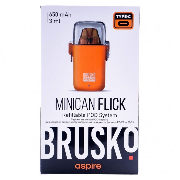 Электронная сигарета Brusko - Minican Flick (Оранжевый) купить в Екатеринбурге
