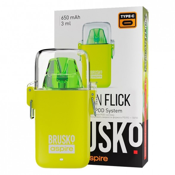 Электронная сигарета Brusko - Minican Flick (Жёлтый) купить в Екатеринбурге