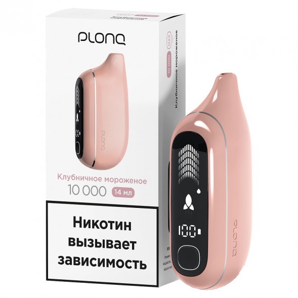 PLONQ MAX PRO - Клубничное Мороженое (10000 затяжек) купить в Екатеринбурге