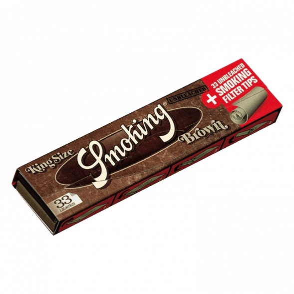 Бумага для самокруток Smoking - King Size Brown + Filter Tips (110х44 мм, 33 штуки) купить в Екатеринбурге