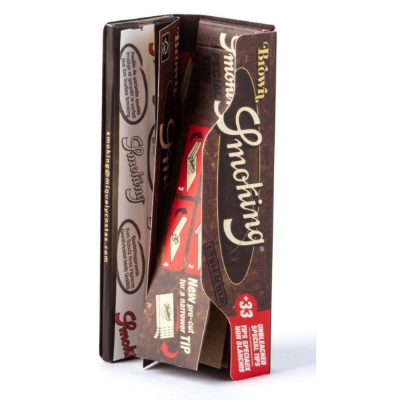 Бумага для самокруток Smoking - King Size Brown + Filter Tips (110х44 мм, 33 штуки) купить в Екатеринбурге