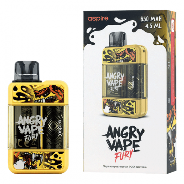 Электронная сигарета Brusko - Angry Vape Fury (650 mAh, Желтый) купить в Екатеринбурге