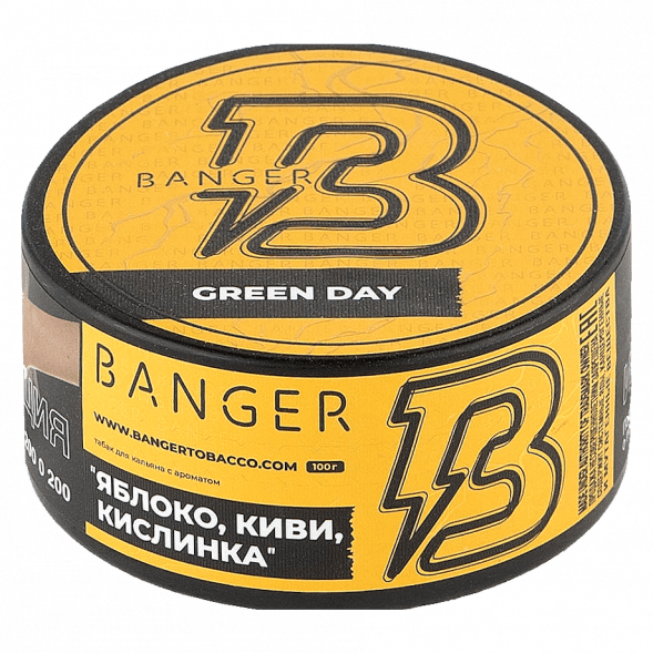 Табак Banger - Green Day (Яблоко, Киви, Кислинка, 100 грамм) купить в Екатеринбурге