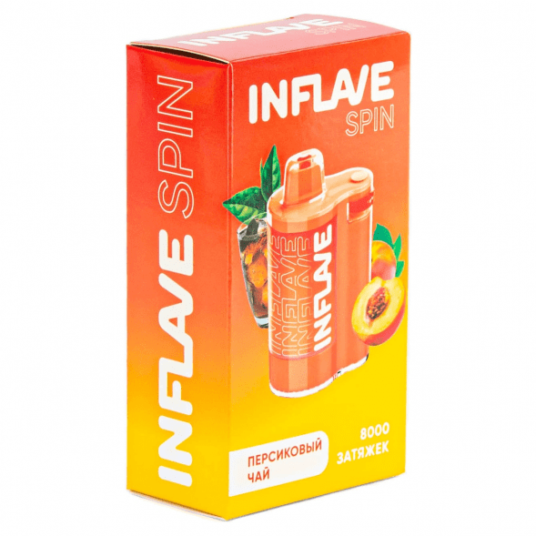 INFLAVE SPIN - Персиковый Чай (8000 затяжек) купить в Екатеринбурге