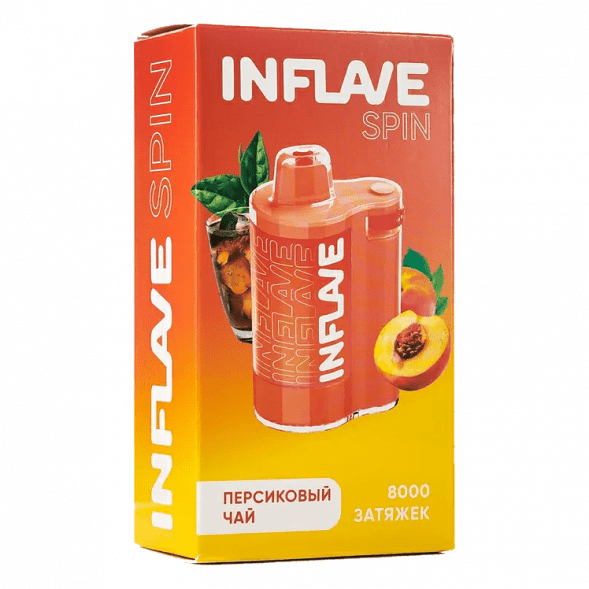 INFLAVE SPIN - Персиковый Чай (8000 затяжек) купить в Екатеринбурге