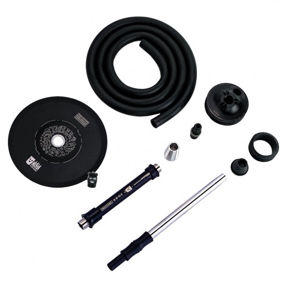 Кальян MISHA Rebel - Jet Black (Чёрный Матовый, Без Колбы) купить в Екатеринбурге