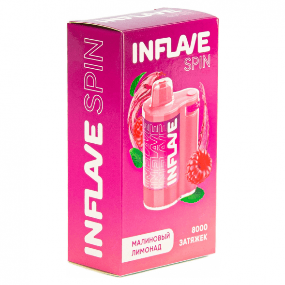 INFLAVE SPIN - Малиновый Лимонад (8000 затяжек) купить в Екатеринбурге