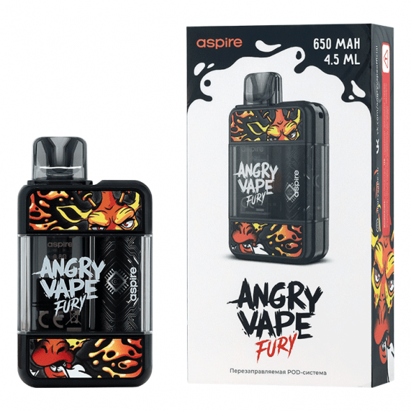 Электронная сигарета Brusko - Angry Vape Fury (650 mAh, Черный) купить в Екатеринбурге