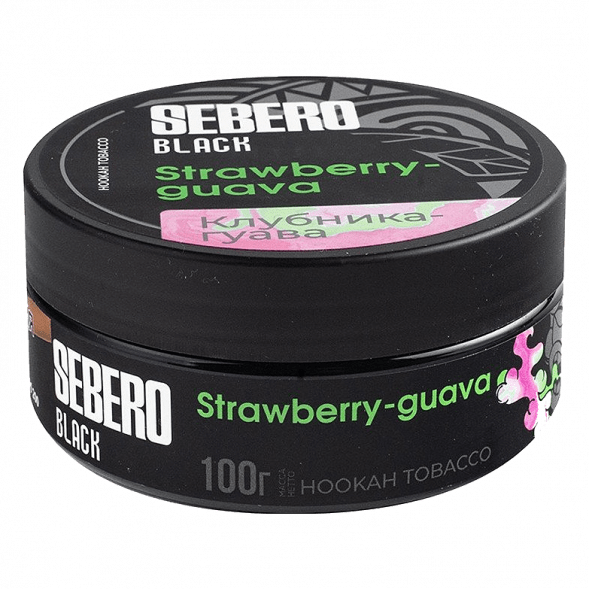 Табак Sebero Black - Strawberry Guava (Клубника и Гуава, 100 грамм) купить в Екатеринбурге