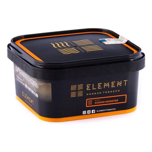 Табак Element Земля - Cookie Monster NEW (Земляничное Печенье, 200 грамм) купить в Екатеринбурге