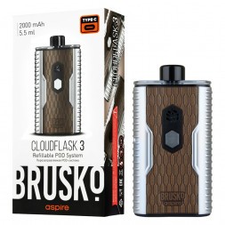 Электронная сигарета Brusko - Cloudflask 3 (Коричневый Металлик)