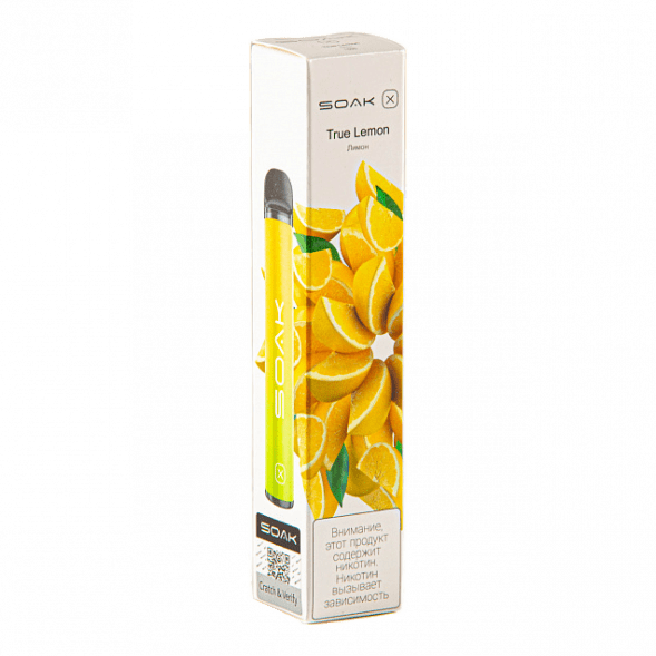 SOAK X - True Lemon (Лимон, 2200 затяжек) купить в Екатеринбурге
