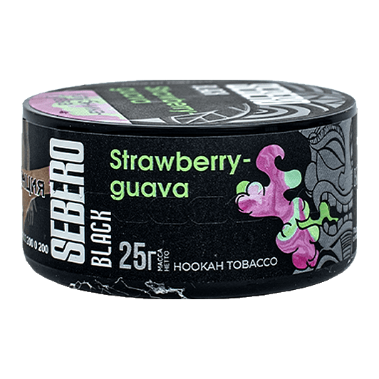 Табак Sebero Black - Strawberry Guava (Клубника и Гуава, 25 грамм) купить в Екатеринбурге