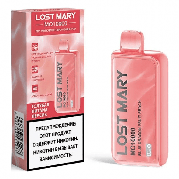 LOST MARY MO - Голубая Питайя Персик (Blue Dragon Fruit Peach, 10000 затяжек) купить в Екатеринбурге