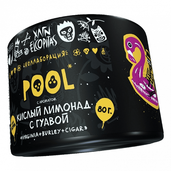 Табак Хулиган - POOL (Кислый Лимонад с Гуавой, 80 грамм) купить в Екатеринбурге