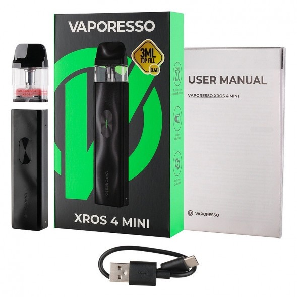 Электронная сигарета Vaporesso XROS 4 Mini - Black (Чёрная) купить в Екатеринбурге