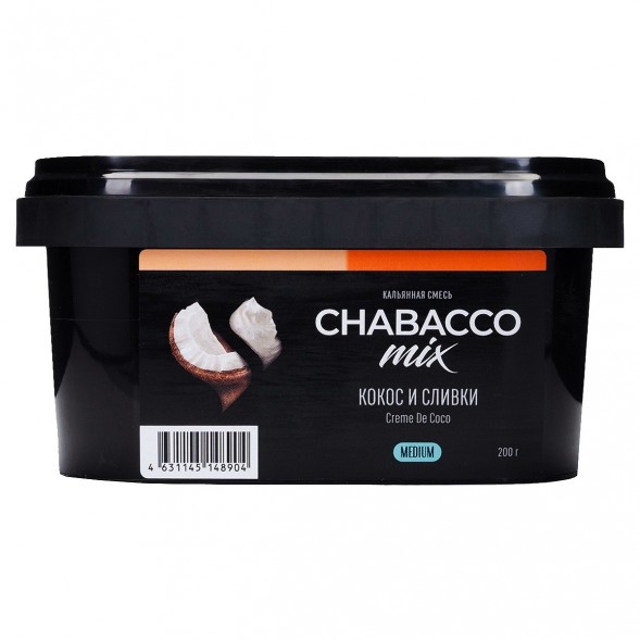 Смесь Chabacco MIX MEDIUM - Creme de Coco (Кокос и Сливки, 200 грамм) купить в Екатеринбурге
