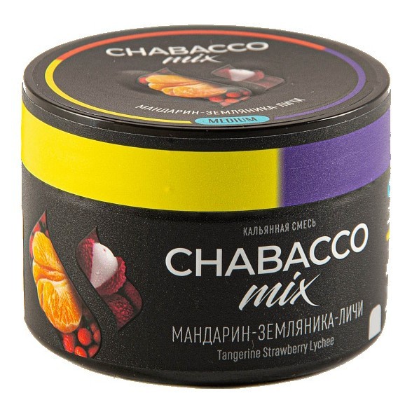 Смесь Chabacco MIX MEDIUM - Tangerine Strawberry Lychee (Мандарин, Земляника, Личи, 40 грамм) купить в Екатеринбурге