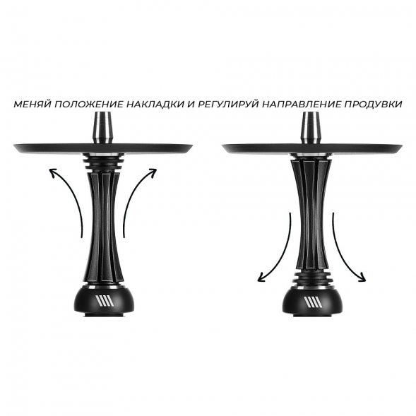 Кальян Alpha Hookah - Model X REVERSE Black Matte (без колбы) купить в Екатеринбурге