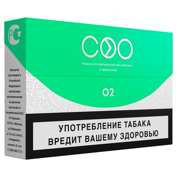 Стики COO - GREEN (Ментол, 10 пачек) купить в Екатеринбурге