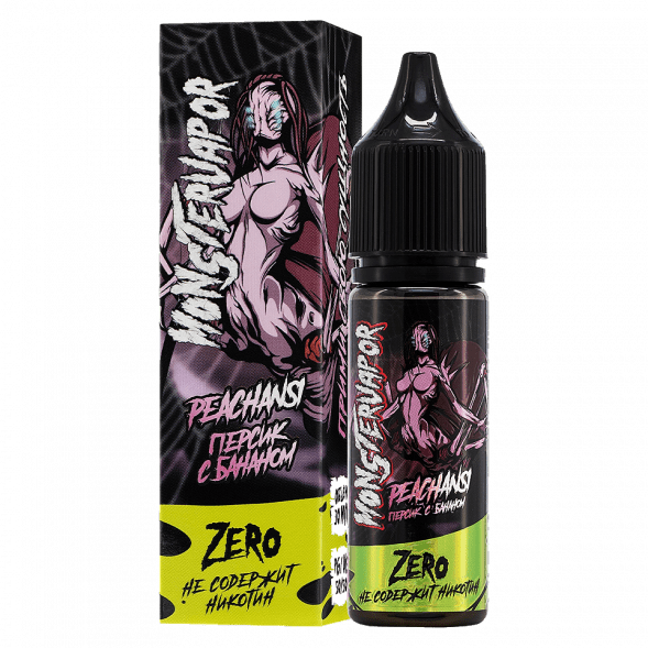 Жидкость Monsterwapor Zero - Peachansi (Персик с Бананом, 30 мл, без никотина) купить в Екатеринбурге