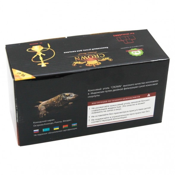 Уголь Crown (22 мм, 96 кубиков) купить в Екатеринбурге