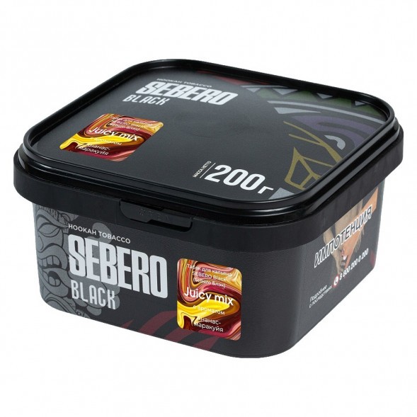 Табак Sebero Black - Juicy Mix (Ананас и Маракуйя, 200 грамм) купить в Екатеринбурге