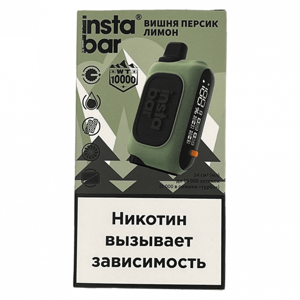 PLONQ INSTABAR WT - Вишня Персик Лимон (Cherry Peach Lemon, 10000 затяжек) купить в Екатеринбурге