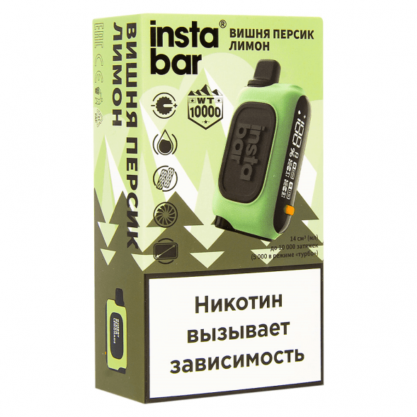 PLONQ INSTABAR WT - Вишня Персик Лимон (Cherry Peach Lemon, 10000 затяжек) купить в Екатеринбурге