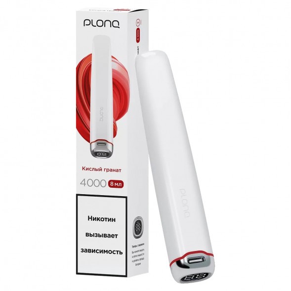PLONQ PLUS PRO - Кислый Гранат (Sour Pomegranate, 4000 затяжек) купить в Екатеринбурге
