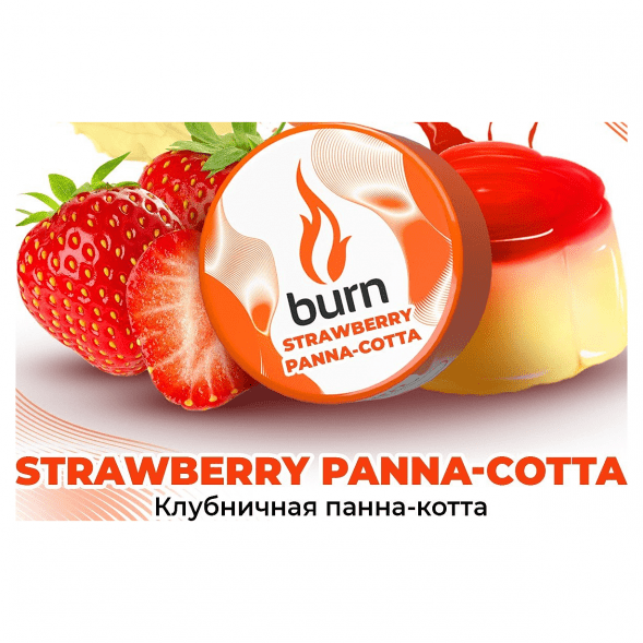 Табак Burn - Strawberry Panna-Cotta (Клубничная Панна-котта, 25 грамм) купить в Екатеринбурге
