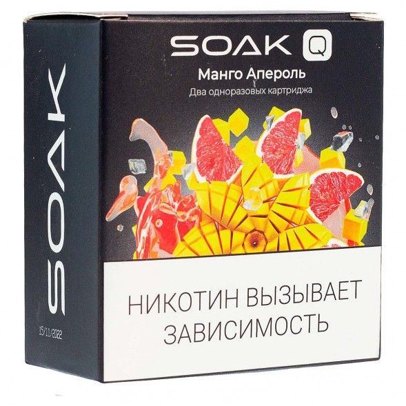 Картридж SOAK Q - Манго Апероль (1500 затяжек х 2 шт.) купить в Екатеринбурге